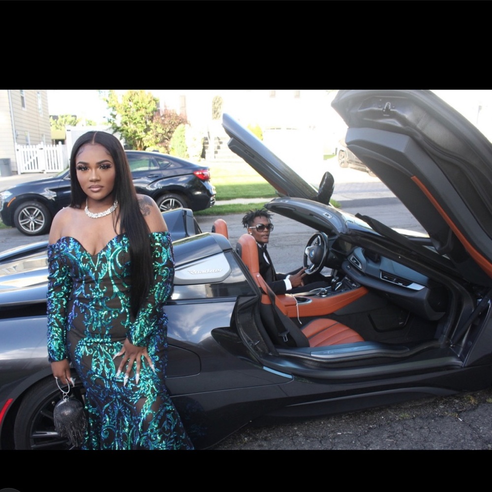 Iridescent Green Prom Dress